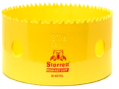 Fast Cut Holesaw Cutter 98mm – Bi-Metal Hole Saw for Wide Access Holes in Steel, Stainless & Plastics